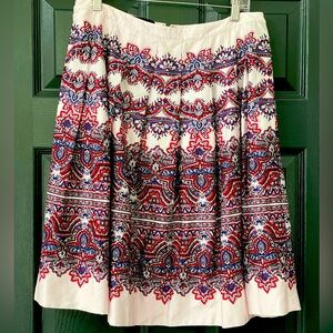 BOGO SALE Talbots Paisley Pleated Skirt